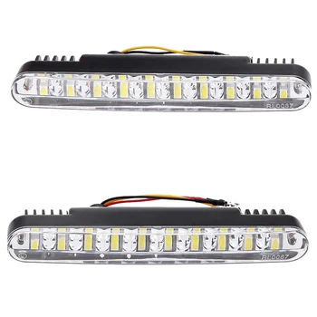 

2pcs 30 LED Car Daytime Running Light Daylight Lamp w/Turn Signal Indicator Light White Yellow