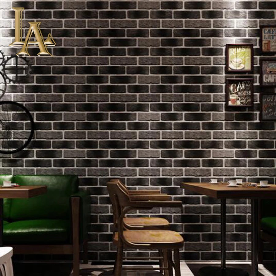 

Vintage Stone Brick Wallpaper For Walls Roll 3D PVC Waterproof Wallpapers For Living Room Restaurant Desktop Papel De Parede 3D