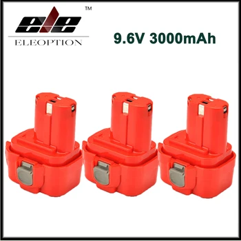 

3x Eleoption 3000mAh 9.6V Ni-MH Rechargeable Battery for MAKITA 9100 9102A 9120 9122 6207D 192321-5 19