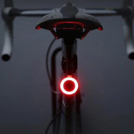 USB Перезаряжаемый светодиодный велосипедный светильник с круглым сердцем, велосипедный светильник, задние фонари для горного велосипеда, подседельный штырь - Цвет: Circular