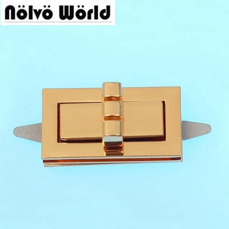 10pcs 4 colors 41*22mm bags hardware turn locks handbags lock drop