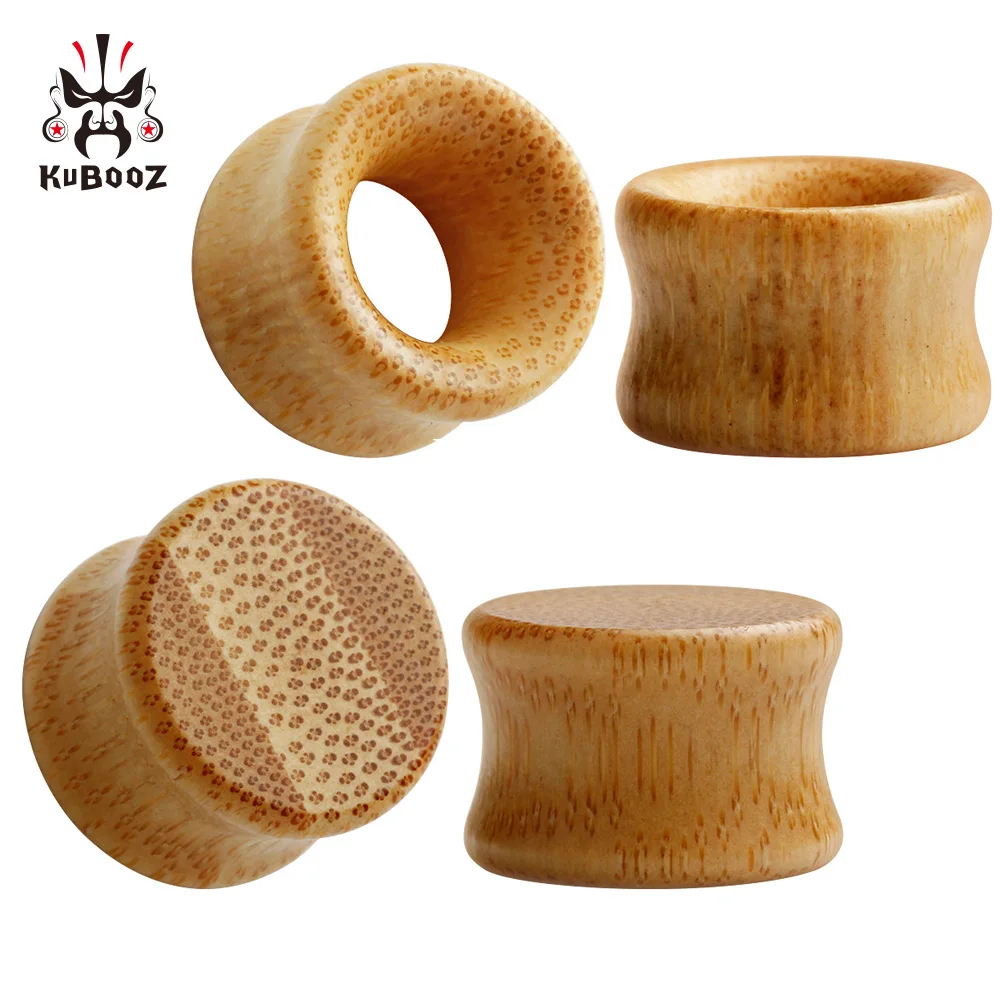 Kubooz piercing bamboo wood ear plugs tunnels piercing body jewelry