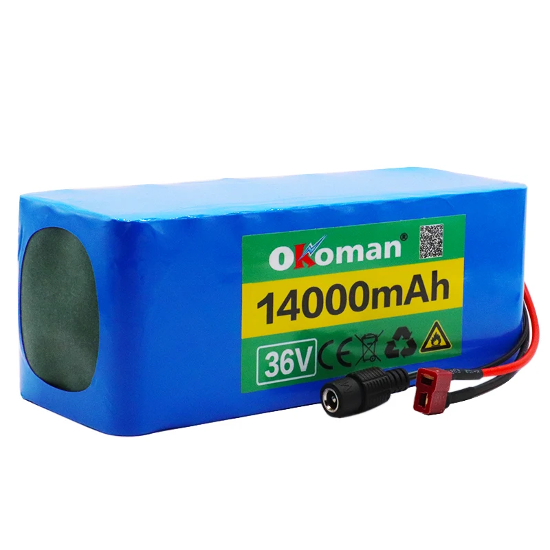 Okoman 10S4P 36 V 14000 mah 500 w высокой мощности 42 v 14AH 18650 литиевая АКБ, электромотоцикл велосипед Скутер с BMS