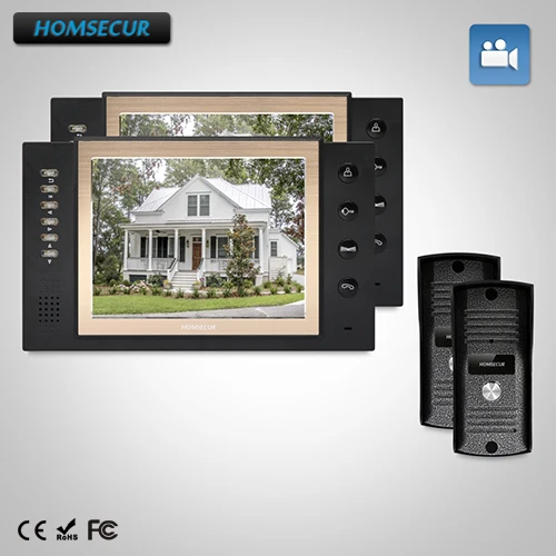 

HOMSECUR 8" Video Door Entry Phone Call System+Outdoor Monitoring for Apartment TC031 + TM801R-B