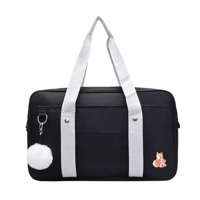 Японская Лолита Шиба ину Сакура вышивка сумка Холщовая Сумка JK Косплей Школьный Рюкзак Кролик Кот COS ручные сумки для женщин - Цвет: 7