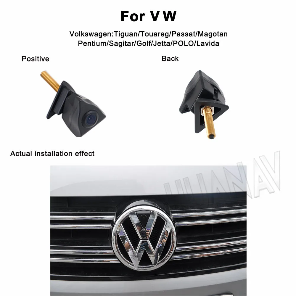 

Waterproof wide angle ccd HD Color Front View Parking Camera for Volkswagen All auto model Series Logo Front mark Emblem camera