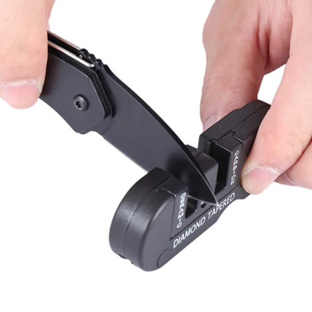

2018 Outdoor Pocket Folding Knifes Sharpener Ceramic Carbide Diamond Tapered Tools 11.22