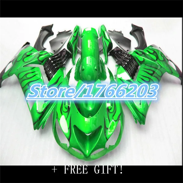 

For KAWASAKI NINJA ZX-14R ZX14R 2006 2007 Black line 2008 2009 2011 ZX 14R 06 07 Green black 08 09 10 11 Fairing