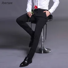 Костюмные брюки, мужские черные облегающие брюки, брюки для офиса, мужские брюки большого размера, деловые классические мужские офисные брюки, парфюм Masculino