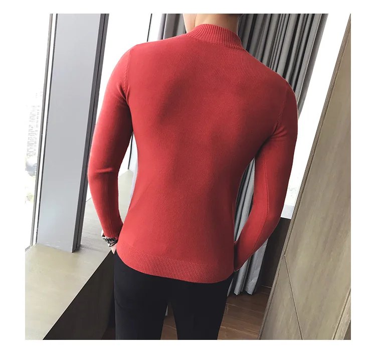 best sweaters for men MRMT 2022 Brand Autumn New Knitting Men's Sweater Pullover for Male Half High Collar  Sweater sweater crewneck
