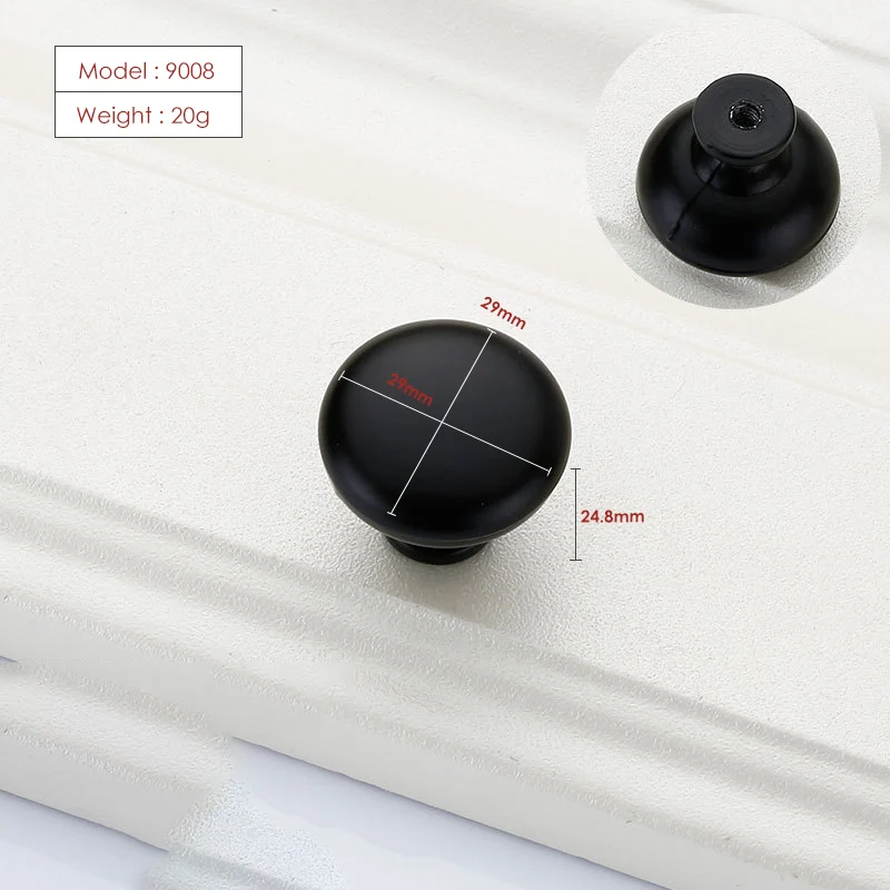 

Round Black American Solid Handle Drawer Cabinet Cupboard Jewelry Wardrobe Home Lmprovements Home Kitchen Hardware Metal Decor