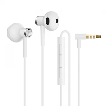 

2018 New Xiaomi Mi Dual Driver Earphones MEM Mic Tenacity Wire Control Half-In-Ear L-Shape Plug Earphone DC Dynamic