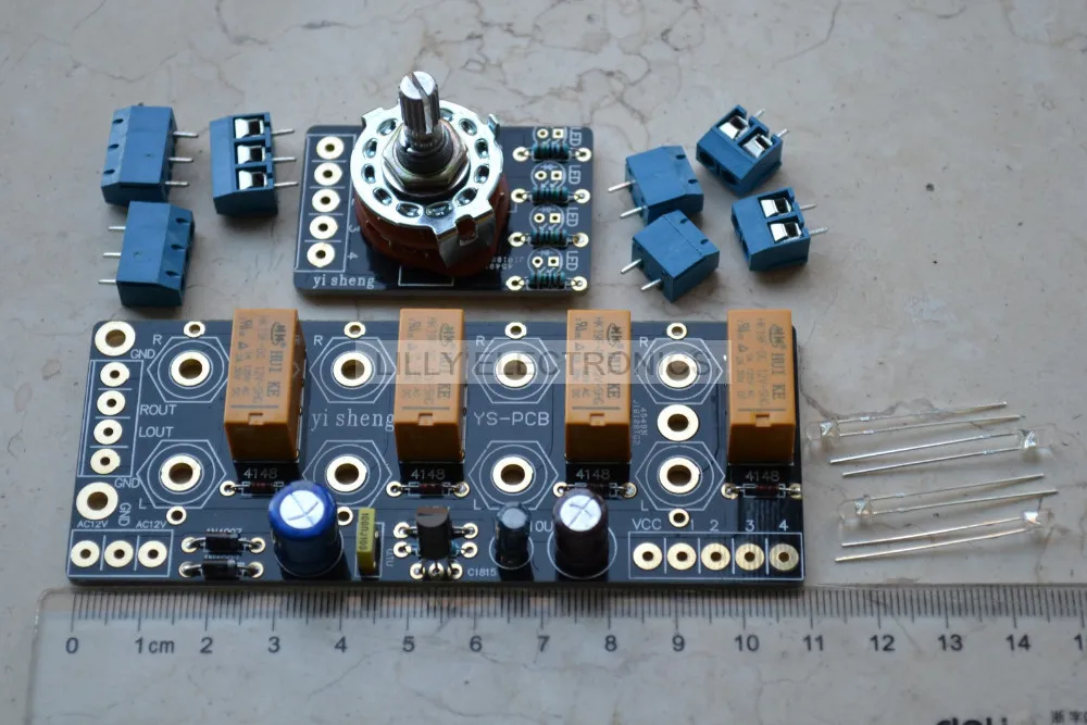 Seletor de Sinal de Áudio de Retransmissão Placa de Amplificador de Sinal de Comutação Board - 5 Luzes e Iluminação