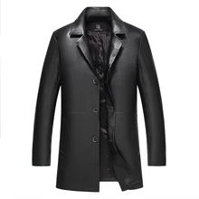 Джентльменская простая Натуральная Овечья Кожа Мужская куртка обычная мужская официальная Черная куртка Экстра большой размер Мужская натуральная кожаная куртка