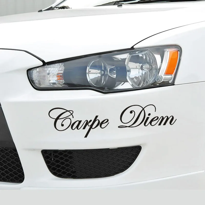 Carpe Diem дизайн JDM стиль каракули наклейки на автомобили модные отражающие окна