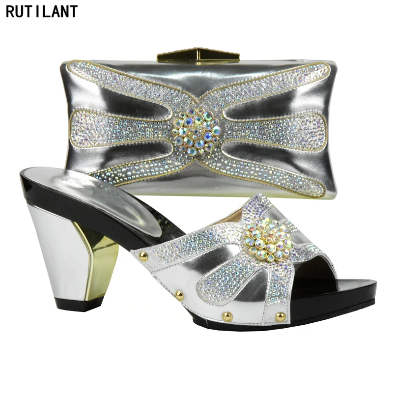 En De Mariage Assorties Et Italien Pour Africain Sac rouge Or Femmes Nouveau argent Arrivée 2018 Nouvelle Sacs Ensemble Chaussures x0qn4zWCw