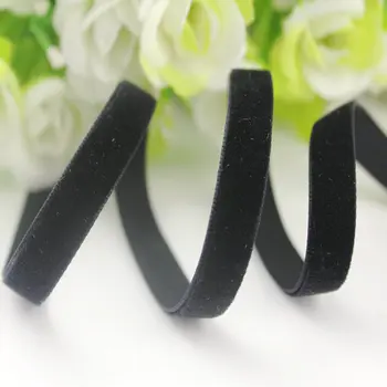 

3/8" 9mm single faced elastic velvet ribbon DIY decoration fabric ribbon nylon webbing tapes 20 yards