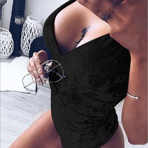 Сексуальный комбинезон на бретельках с открытой спиной, Облегающий комбинезон, боди, облегающий Облегающий комбинезон, 4 цвета, S-XL - Цвет: Черный
