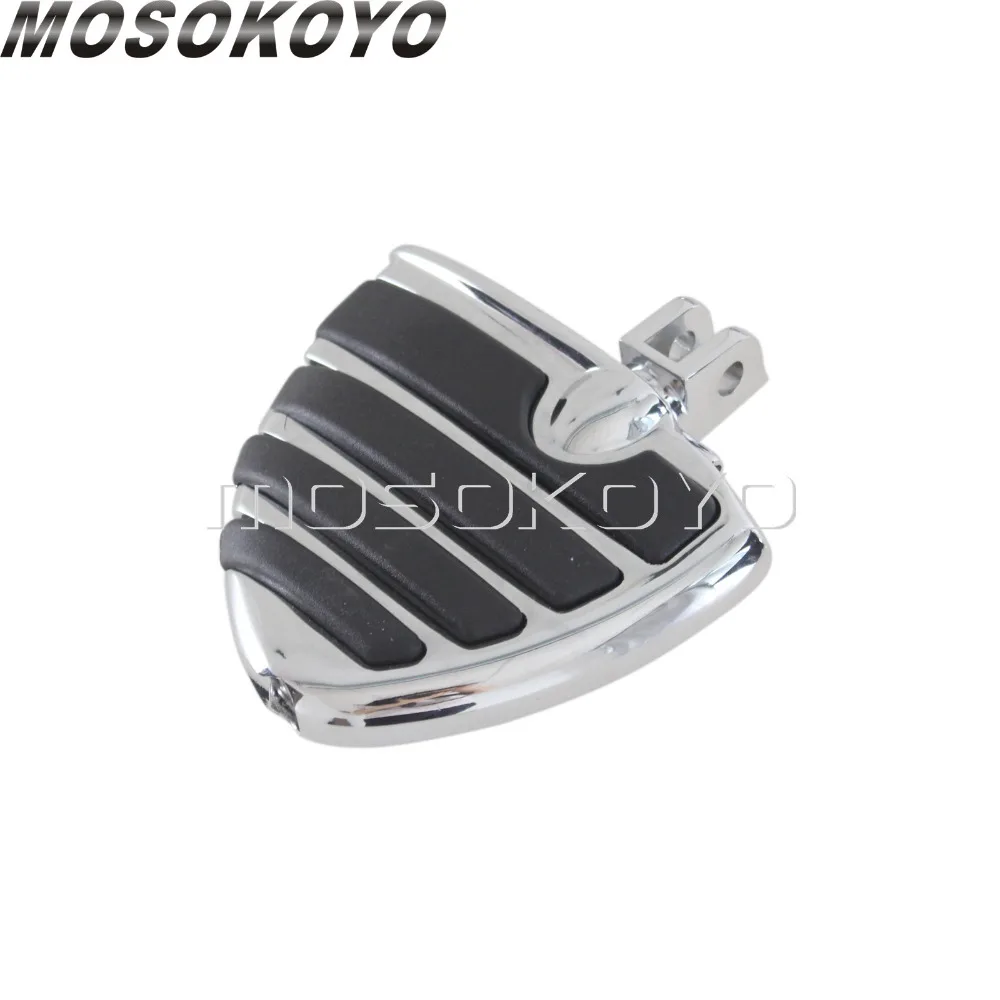 Широкая подставка для ног с крылом хромированная Suzuki Boulevard M50 M90 M109R Honda Gold Wing GL1800 2001