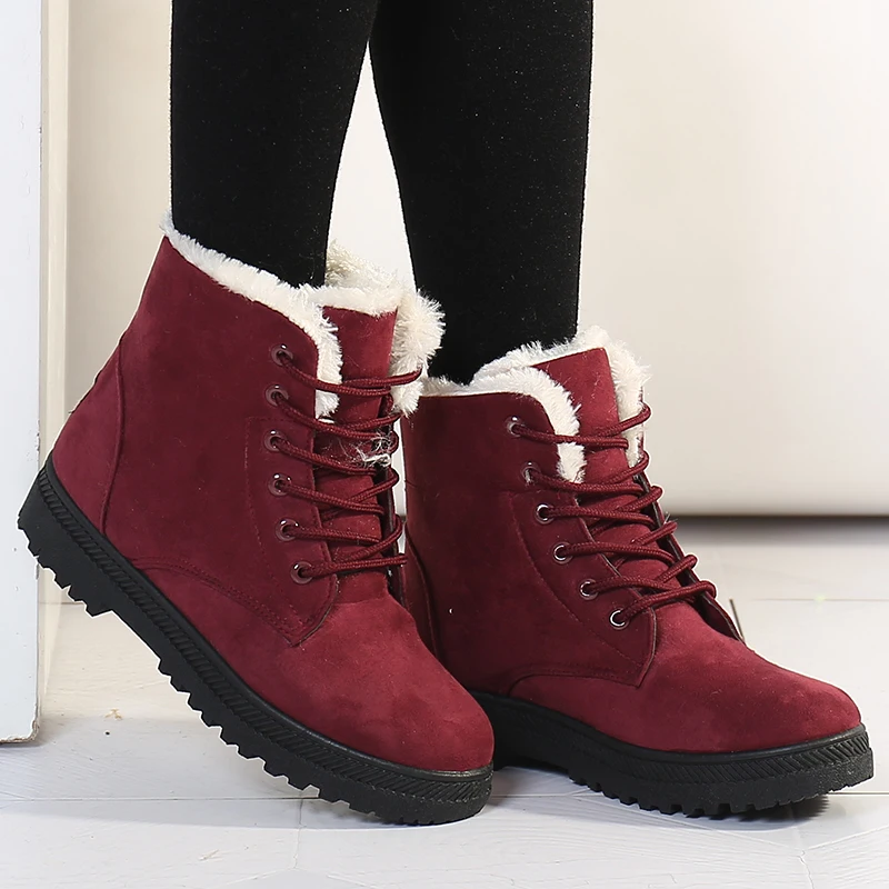 Women Boots Warm Snow Boots 2019 Heels Winter Boots Female Fur Plush
Insole Ankle Boots For Women Shoes Winter Warm Botas Mujer