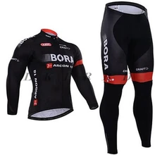 

2018 NEW BORA MTB Men's Spring/Autumn Long Sleeve Pro Cycling Jersey Set Team Bike Clothes Ropa Maillot Ciclismo with 9D Gel Pad