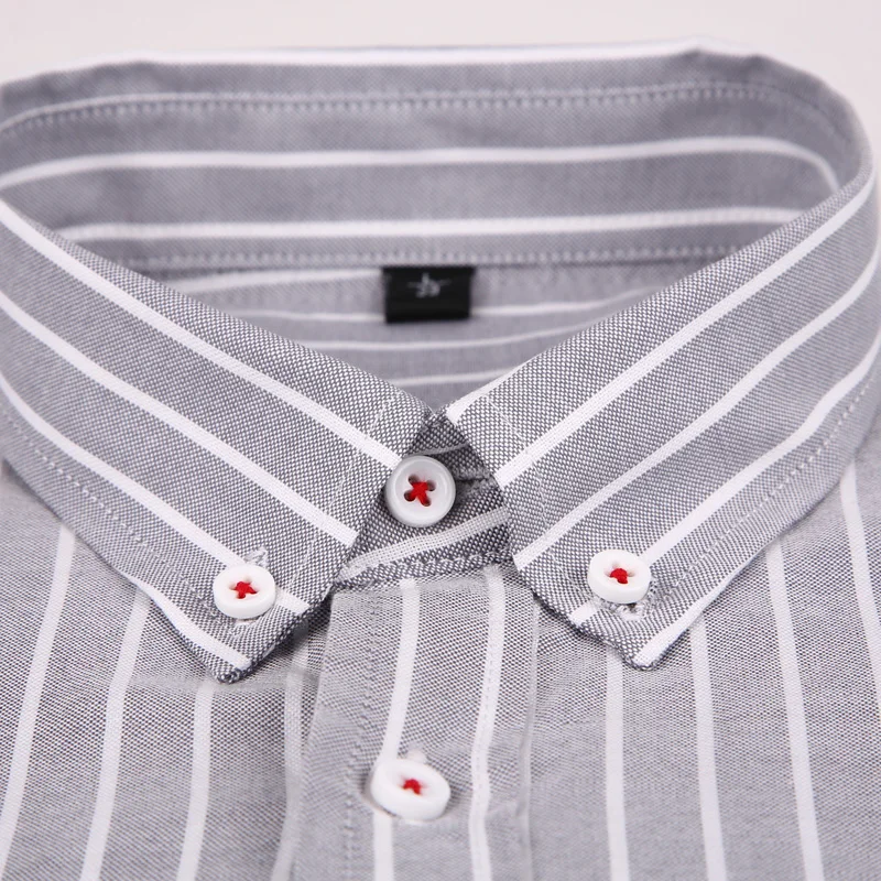 DAVYDAISY Мужская рубашка Новое поступление хлопок Оксфорд с длинным рукавом Повседневные полосатые рубашки мужские брендовые camisa masculina DS-251
