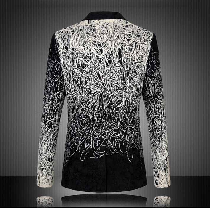 Для мужчин пиджаки Большой Размеры M-5XL 2019 Новая осень Мода Высокое качество платье в деловом стиле Повседневное блюдо шелковый пиджак F0889