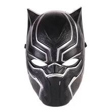 Черные маски Пантеры Капитан Америка 3 Мстители ПВХ маска Бесконечность войны Marvel фильм косплей маска Хэллоуин косплей реалистичные Вечерние