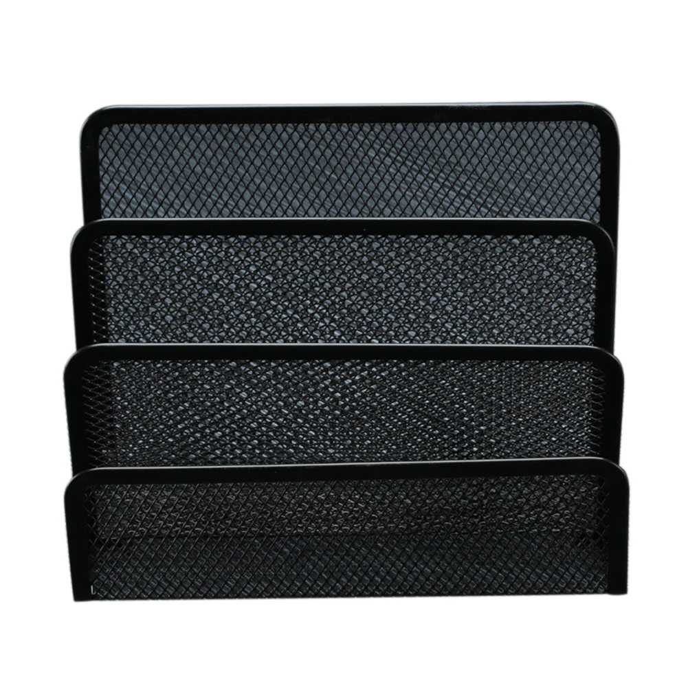 

Multi-functional Document File Holder School 3 Layers Office Desk Organizer Lightweight Tray Easy Storage Practical Metal Mesh
