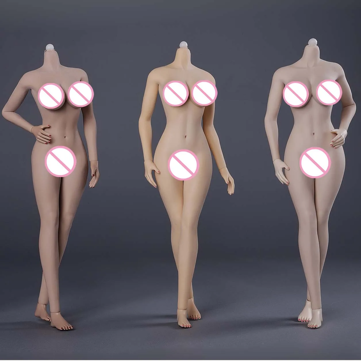 Corpo sem Costura Jiaou Boneca 6 Escala Figura Super Flexível Forma Europeia Grande Busto Fêmea Pom Esqueleto Jiaoudoll Corpo 3.0 1 –