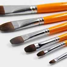 6 шт./компл., weasel смешанные волосы орешник в форме утки язык кисть гуашь в наборе кисти для акварели акриловые принадлежности художественные Кисти