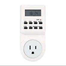 Plug-in Programmable LCD Display Timer Switch Socket with Clock Summer Time Function12/24 Hour Timer Switch Socket Smart Home