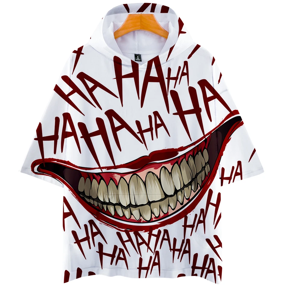 Haha joke Great villain Bastard/Повседневная Толстовка с капюшоном и короткими рукавами