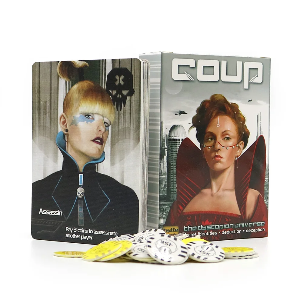 

Full English version Coup board game basic + reformation for home party fun Entertainment Strategy card game
