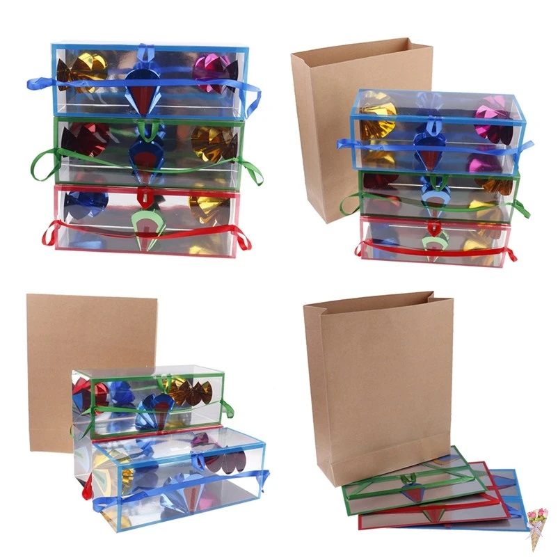 TOYZHIJIA Appearing Flower Empty From Box Magic Tricks( 35 X 28 X 10 Medium Size )Paper Bag