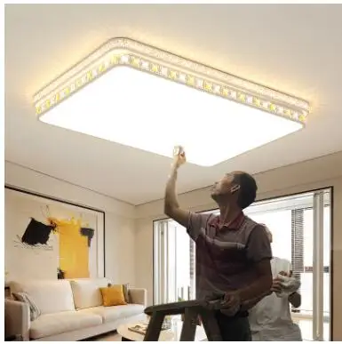 

Living room light led ceiling lamp simple modern atmosphere home rectangular warm master bedroom lighting lamps