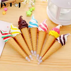 1 шт креативные милые Мороженое Шариковая ручка в форме цветка ручки, кавайные канцелярские принадлежности Школьные принадлежности Ручки