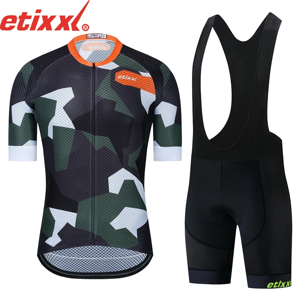 

2019 TEAM ETIXXL Black Cycling Clothing Bike jersey Ropa Quick Dry Mens Bicycle summer pro Cycling Jerseys gel pad bike shorts