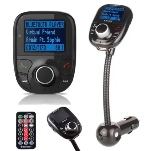 Bluetooth Handsfree fm передатчик Car Kit MP3 музыкальный плеер Радио адаптер с пультом