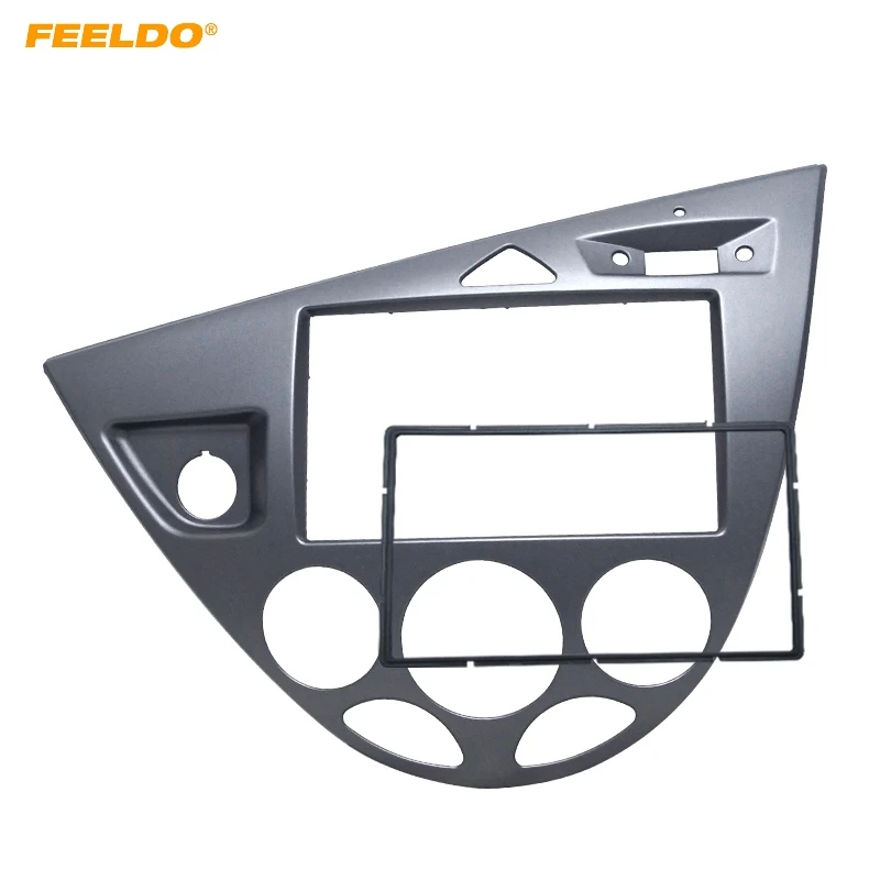 FEELDO Gray font b Car b font 2DIN Stereo Panel Fascia font b Radio b font
