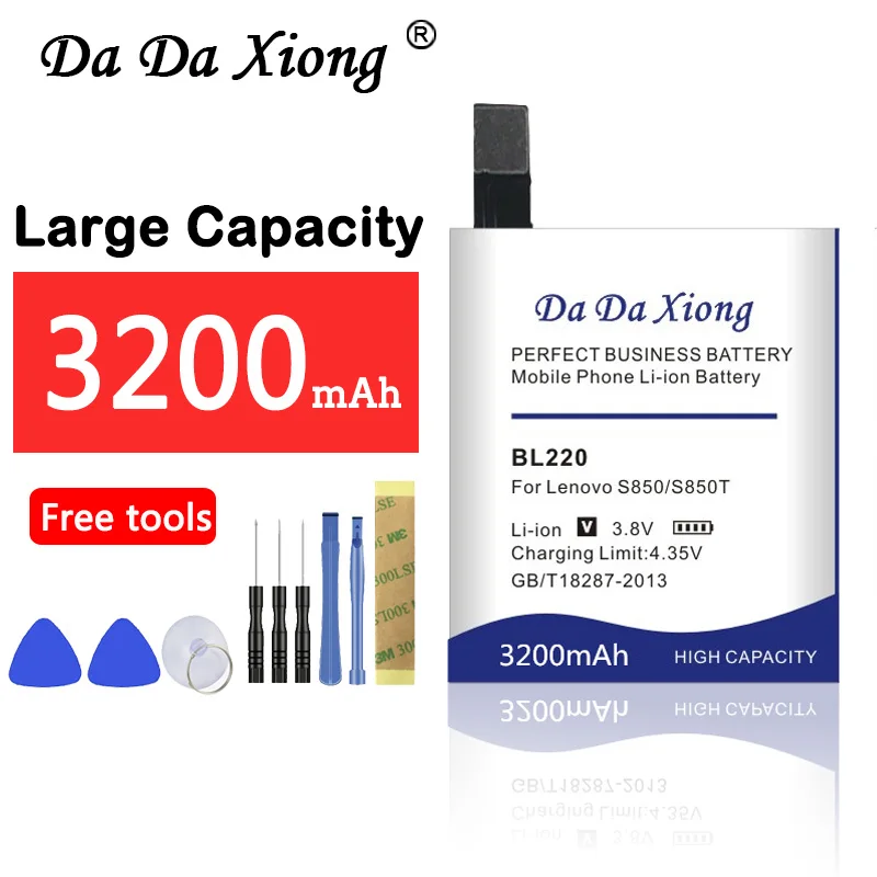 

100% New high quality 3200mAh BL 220 BL220 Battery for Lenovo S850 S850T battery