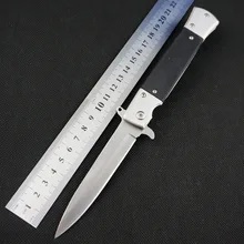 56HRC Flipper 440C blade Steel Steel+G10 handle folding knife outdoor camping hunting pocket kitchen fruit knives EDC tools ch3505 g10 flipper folding knife d2 blade ball bearings g10 steel handle outdoor camping hunting fruit pocket knives edc tools