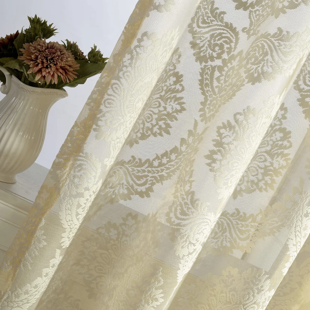 P.O.F роскошные декоративные Voile Шторы кисточкой Пелерина Для Гостиная окна Sheer