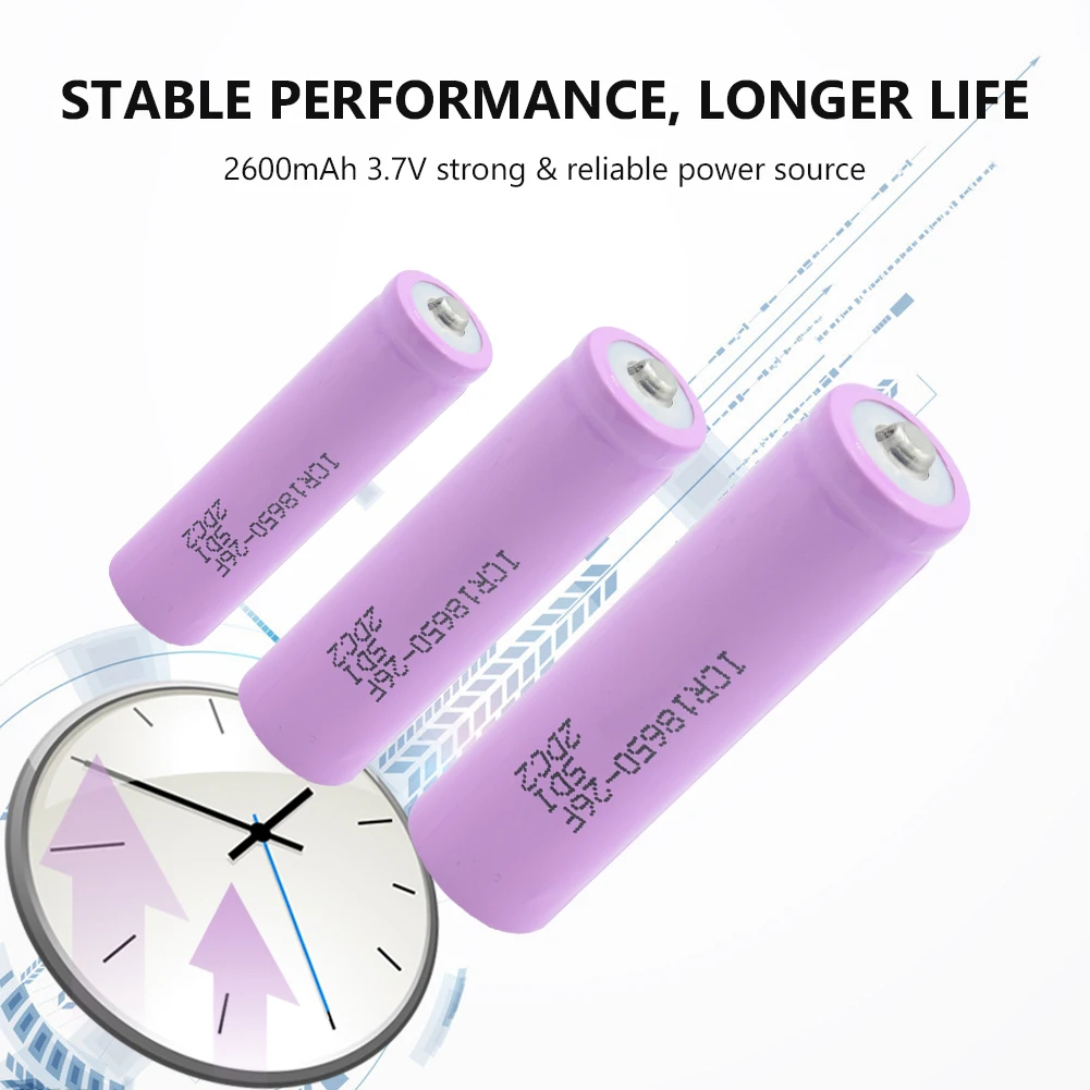 1/2/4 шт Новая розовая ICR 18650 26F 2600mAh литиевая батарея перезаряжаемая 3 7 V Кнопка Топ