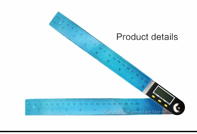 200 мм 8 дюймов цифровой транспортир Инклинометр электронный угол линейка Гониометр измерения из нержавеющей стали угловая линейка