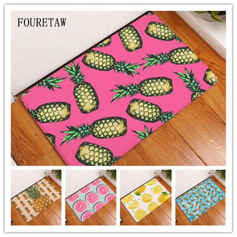 

Creative Colorful Summer Green Plant Pineapple Lemon Orange Living Room Bedroom Table Parlor Rug Anit-slip Home Floor Carpet