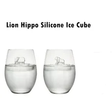 Новые инструменты для мороженого Лев бегемота Силиконовые Ice Cube с крышкой Форма формы льда виски замороженные запасы животного замораживатель