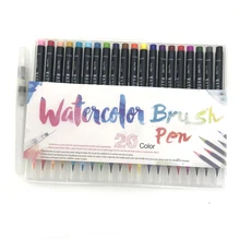 20 Цвет воды Цвет кисть премии картина мягкой щетки ручки Книги по искусству маркеры эскиз рисунок Книги по искусству маркер поставки комиксов каллиграфия