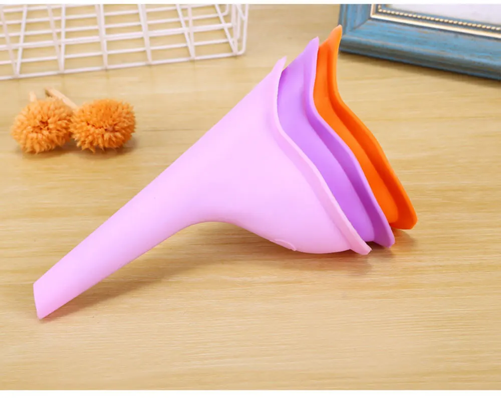 Portable Woman Travel Female Toilet Can Wee Urinal Director Funnel Tube Silicone Urination Device Stand Up& Pee C1025 b