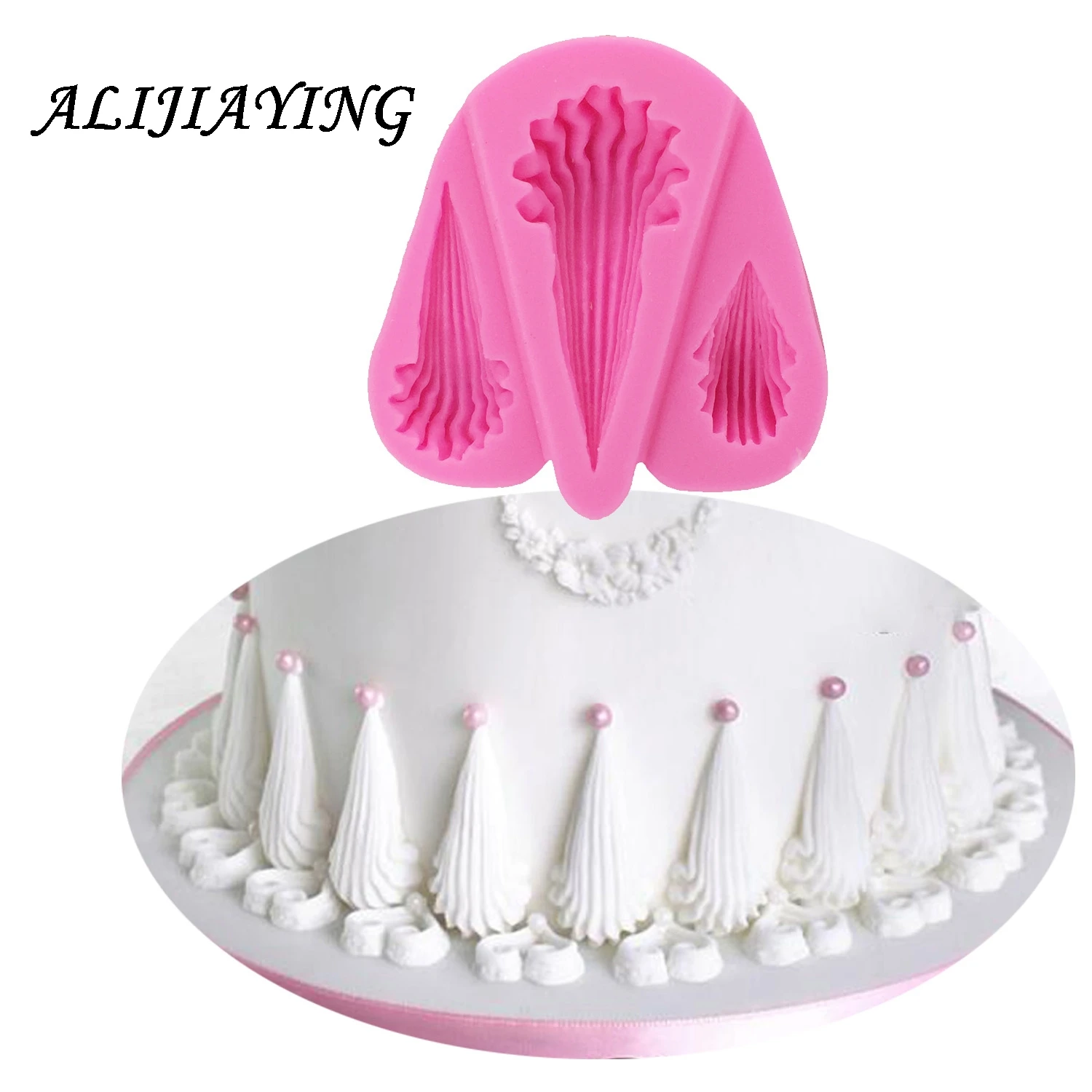 

Baroque Scroll Relief Silicone Mold Cake Border Fondant Cake Decorating Tools DIY Cookie Candy Chocolate Gumpaste Molds D0887